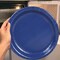 24 Count Navy Color Round Paper Dessert Plates for Graduation Events 7"